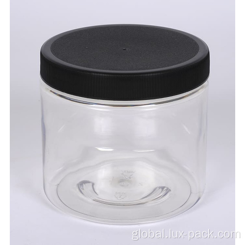 500Ml Plastic Bottle Empty Clear Plastic Cosmetic Jar With Lid Manufactory